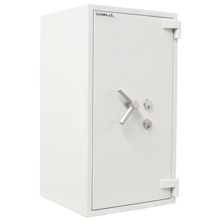 Rottner Wertschutzschrank EN4 Projekt 100 Fire Premium Doppelbartschloss lichtgrau – Ansicht 1