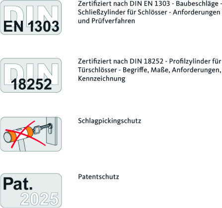 Schließzylinder BKS detect3 Doppelprofilzylinder – Ansicht 4