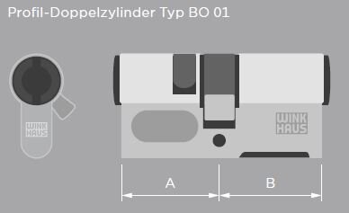 Winkhaus blueCompact Doppelprofil BO 01 beidseitig kontrolliert – Produktdetail